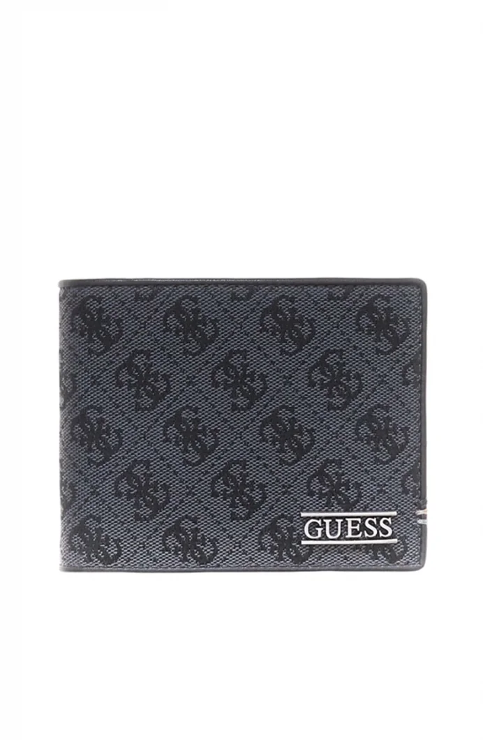 Guess Boston İkiye Katlanır Orta Boy Erkek Siyah Cüzdan SMBOLJLEA20-BLA