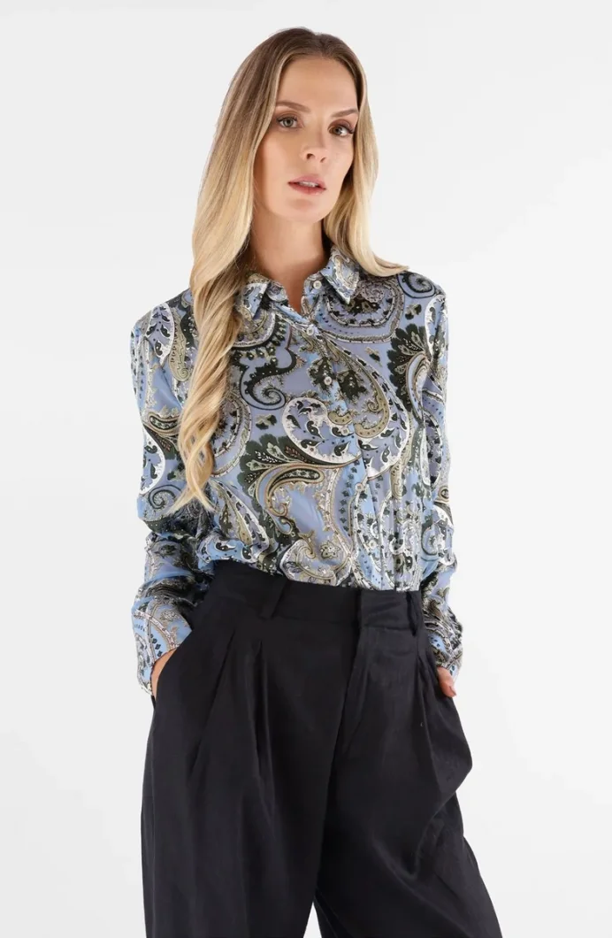 Guess Clarisse Kadın Çok Renkli Relaxed Fit Gömlek W5BH78W2770-PB0P