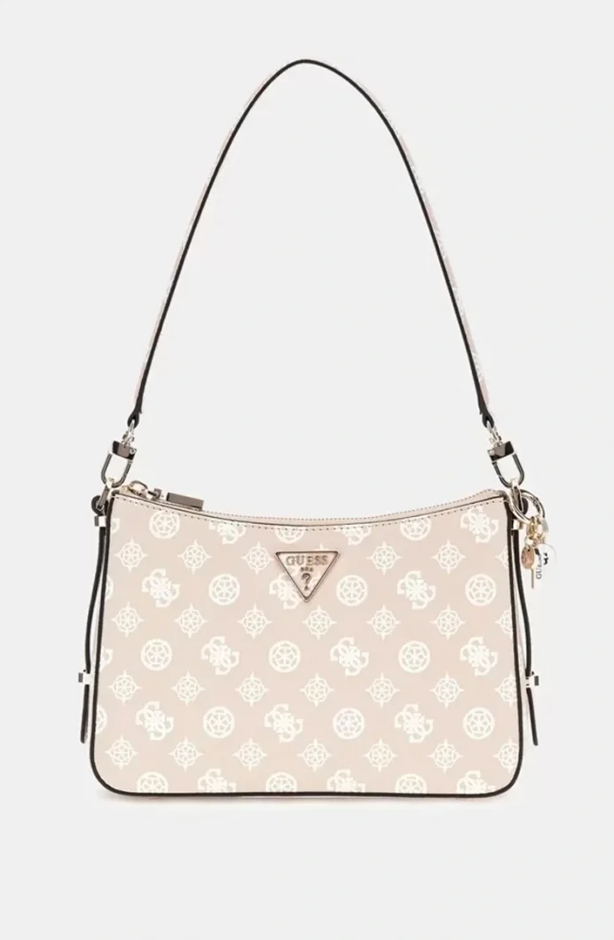 Guess ECO ERICA TOP ZIP SHOULDER BAG Kadın Bej Omuz Çantası HWEPG951018-SDL