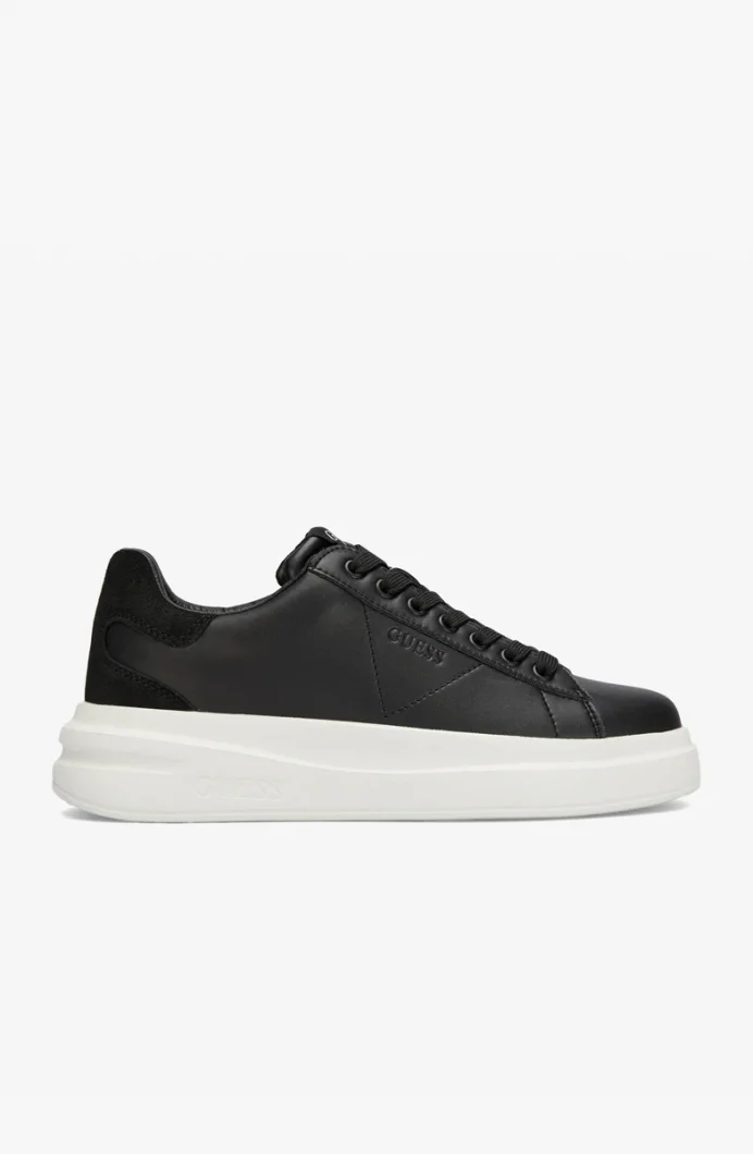 Guess Elbina Kadın Siyah Deri Sneaker FLPVIBSUE12-BLACK