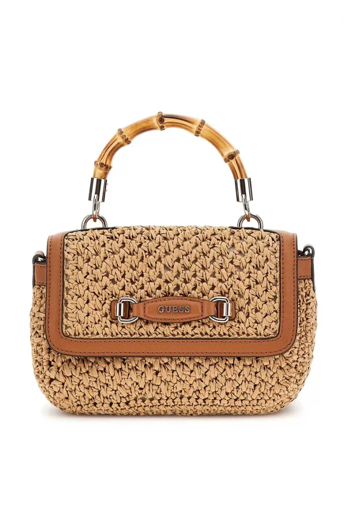 Guess Emelda Kadın Konyak Hasır Omuz Çantası HWWG9232200-NRC