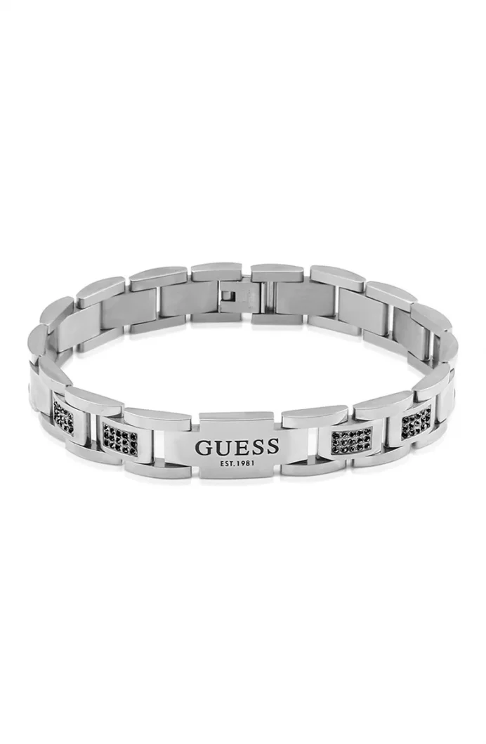 Guess Erkek Metalik Gri Bileklik JGUJUMB01342JWSTBKTU