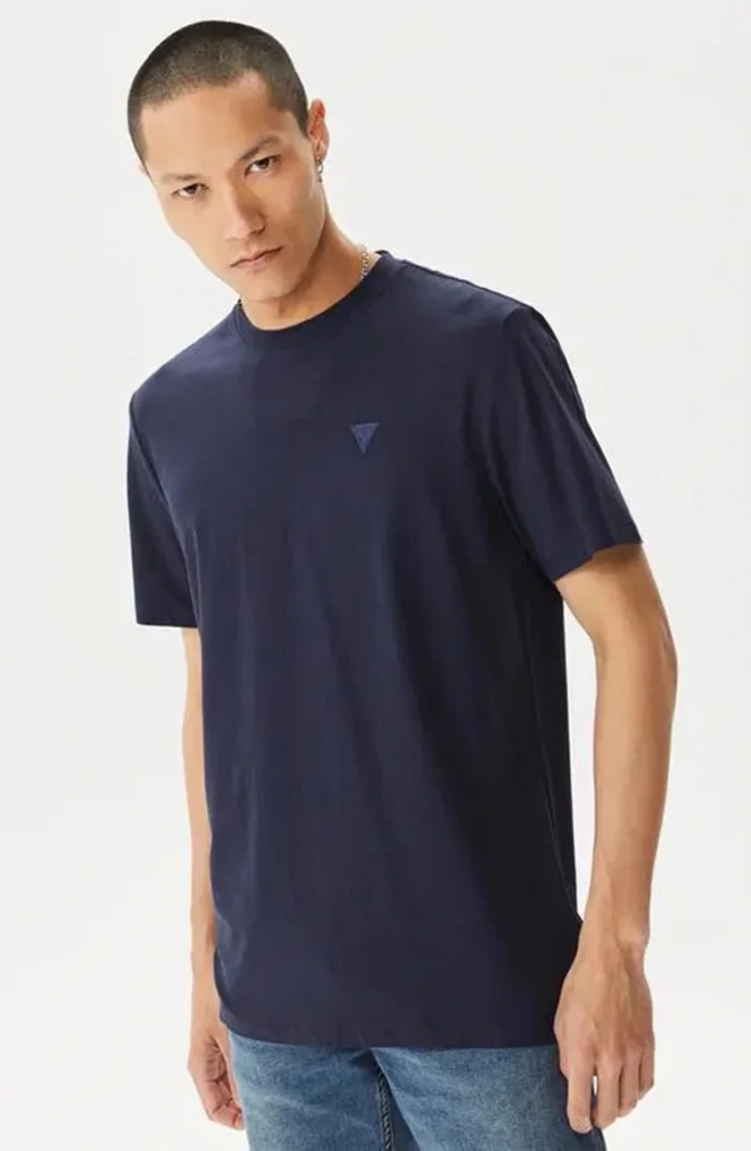 Guess HEDLEY SS T-SHIRT Erkek Lacivert T-shirt Z2YI12JR06K-G7V2