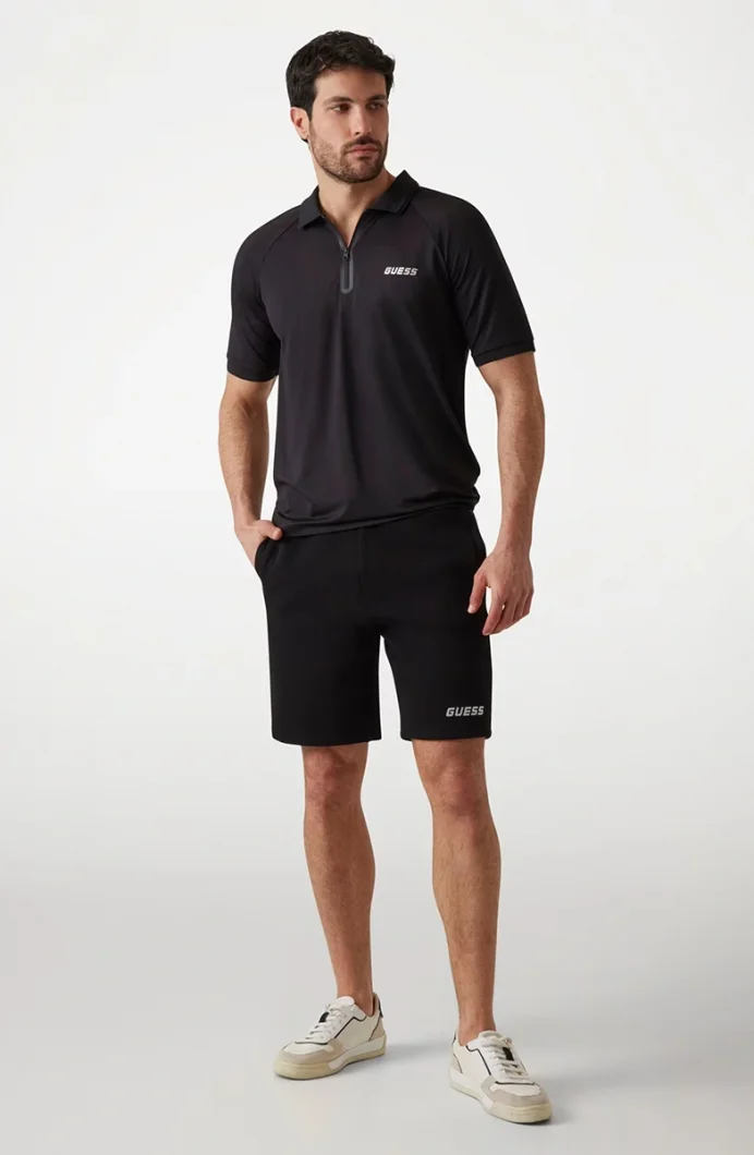 Guess Erkek Mıckey Standart Fit Siyah Jogger Şort