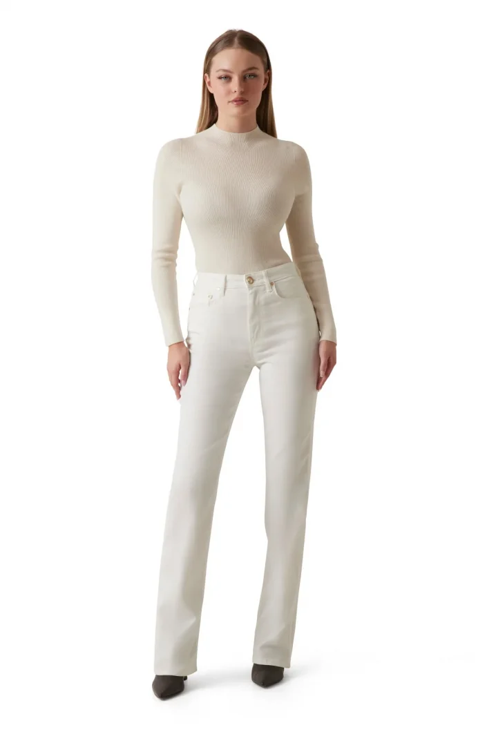 Guess Euphoria Kadın Beyaz Modal Karışımlı Regular Fit Pantolon W5BA33WFQYB-G012