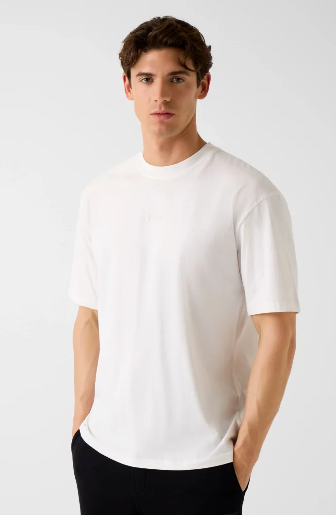 Guess Giano Bisiklet Yaka Kısa Kollu Erkek Beyaz T-shirt Z6RI16I3Z14-G018