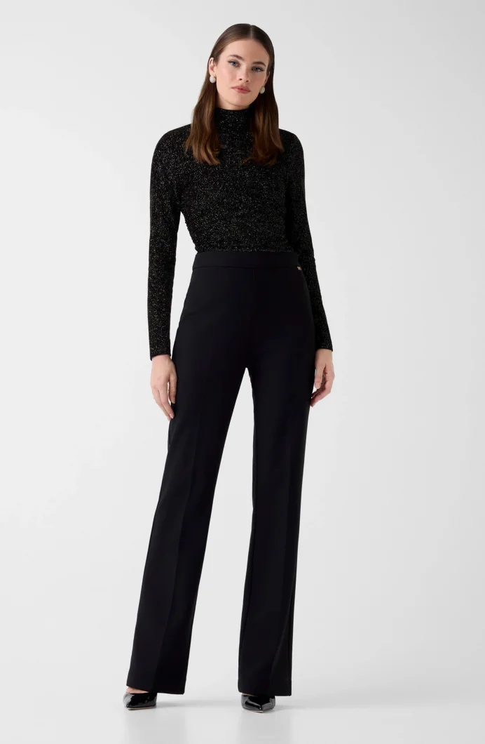 Guess Giselle Uzun Kollu Kadife Kadın Siyah Body 6RGP086359A-JTMU