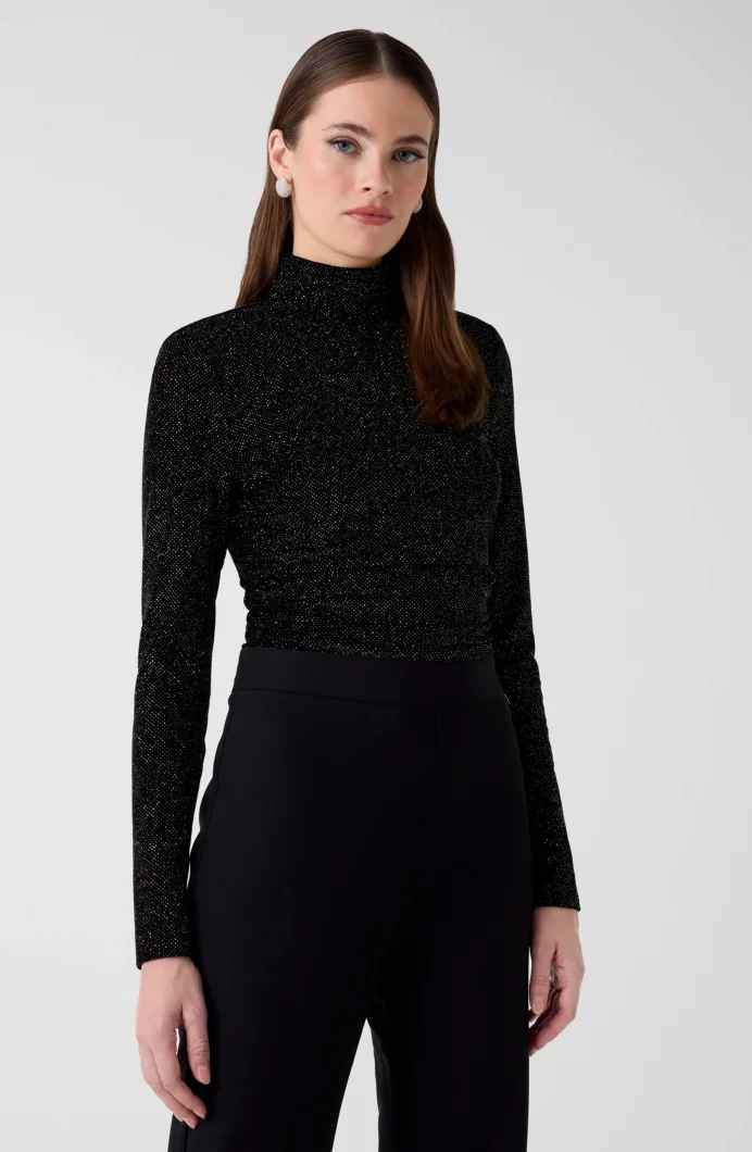 Guess Giselle Uzun Kollu Kadife Kadın Siyah Body 6RGP086359A-JTMU