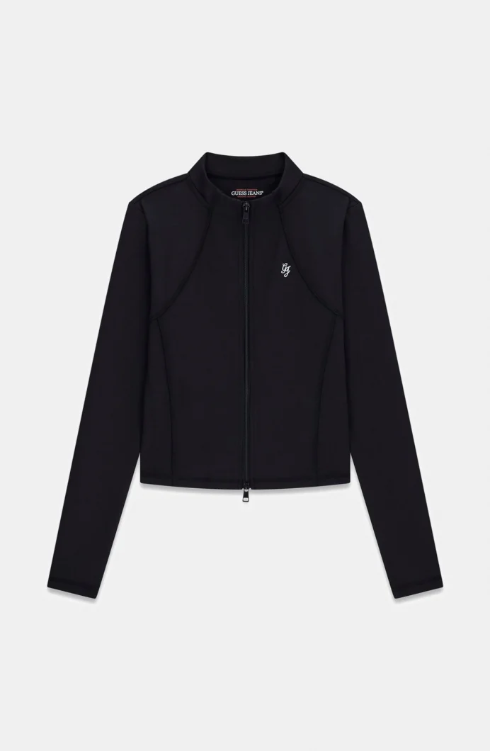 Guess GJ Aktif Tam Fermuarlı Kadın Siyah Ceket W6RP34K1092-JBLK