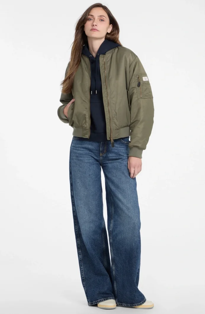 Guess Gj Bomber Kadın Haki Bomber Ceket W5RL81WHAA2-G8EV