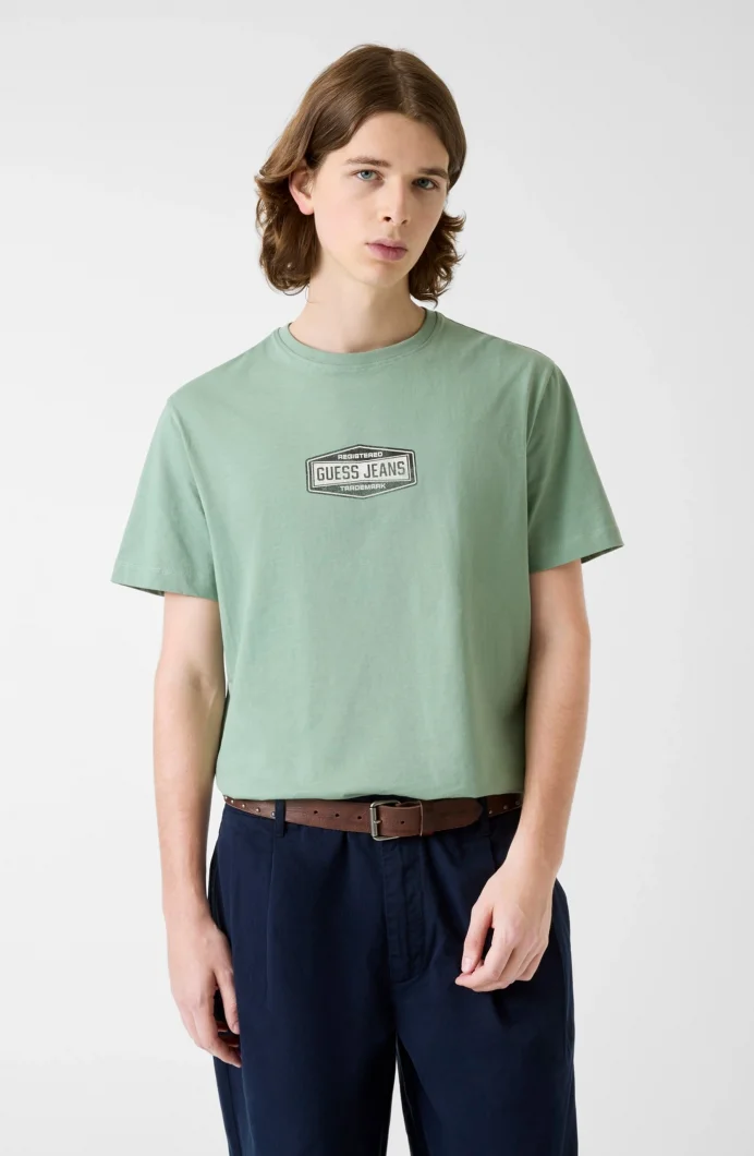 Guess GJ Normal Kesim Tescilli Marka Logolu Erkek Yeşil T-shirt M6RI41K8FQ4-G8FD