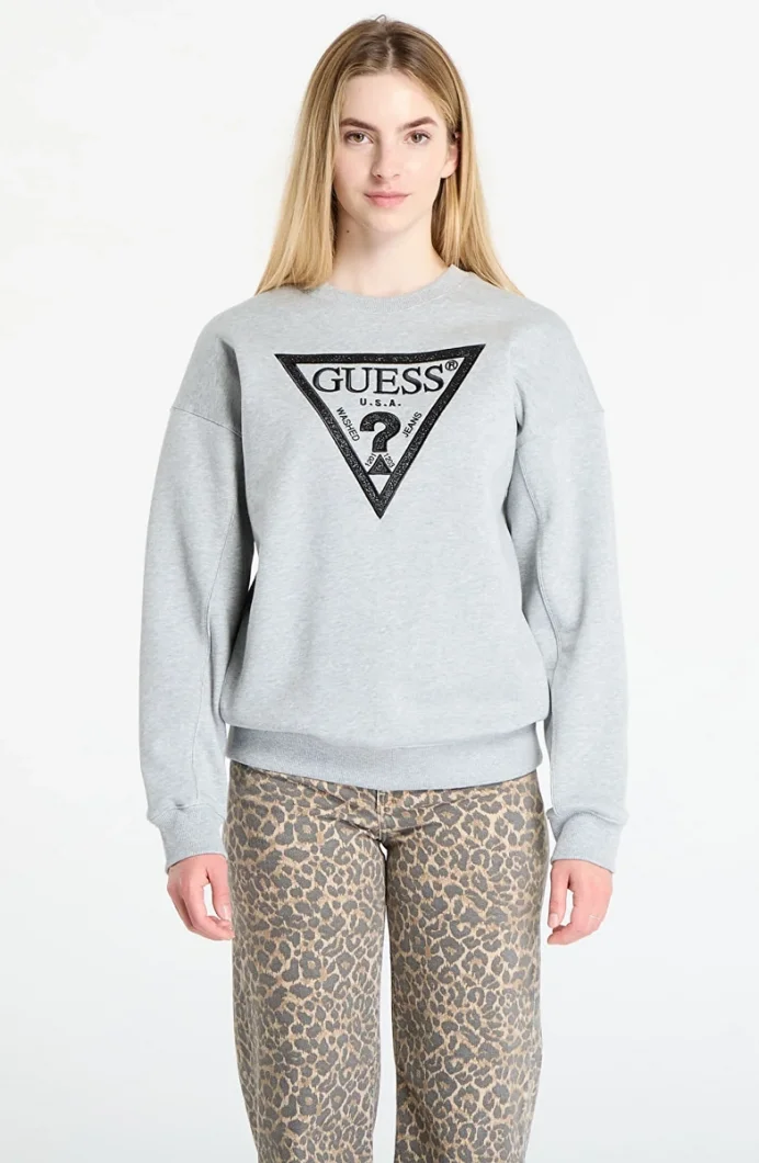 Guess Glitter Kadın Gri Sweatshirt W5BQ11KC8I1-LMGY