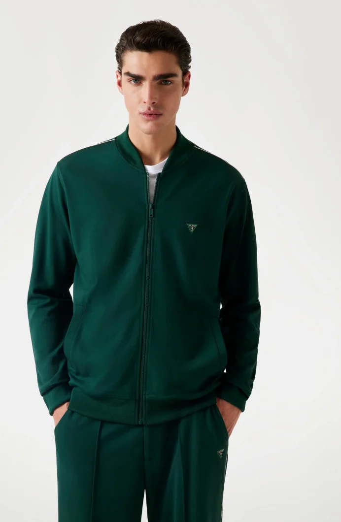 Guess Interlock Erkek Yeşil Eşofman Üstü M5YQ04KCBR2-G8U1