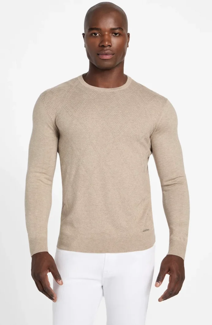 Guess Jamaar Erkek Bej Yün Karışımlı Kazak M5BR08Z0432-H184