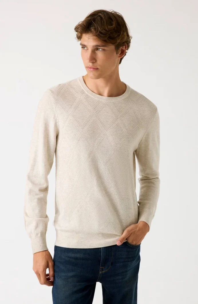 Guess Jamaar Erkek Krem Yün Karışımlı Kazak M5BR08Z0432-LOH