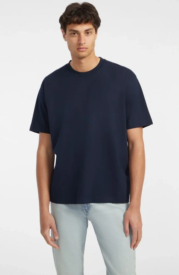 Guess Jeans Erkek Lacivert Oversize Fit T-Shirt M4YI44K8FQ4-A71W