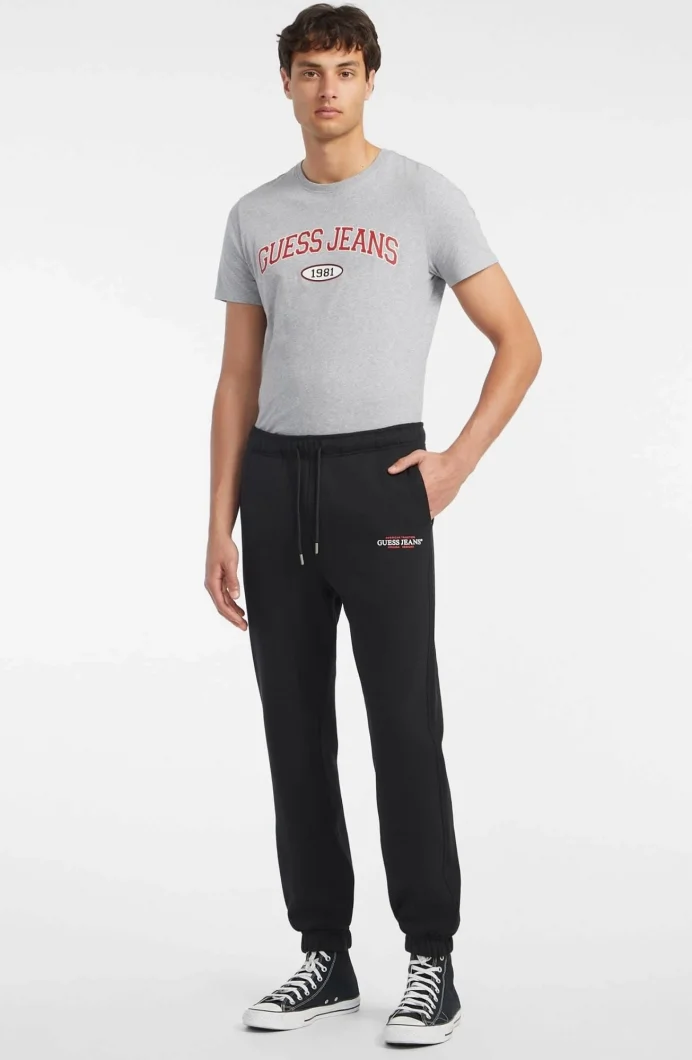 Guess  Erkek Siyah Regular Fit Eşofman Altı M4YB18K9V31-JBLK