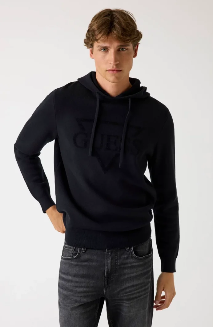 Guess Joby Erkek Siyah  Sweatshirt M5BR18Z0470-JBLK