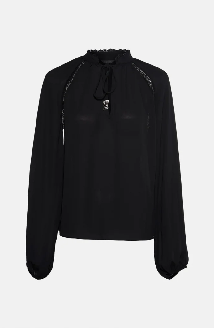 Guess Josette Kadın Siyah Bluz W5BH74WGLA2-JBLK