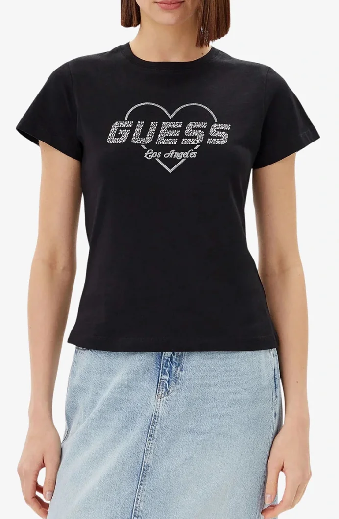 Guess Narciso Kadın Siyah Aktif Regular Fit T-Shirt V5GI10K9RM1-JBLK