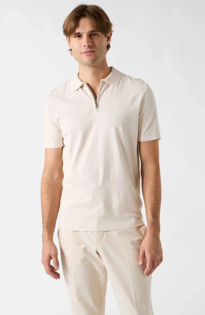 Guess Kadir Teknik Kısa Kollu Polo Yakalı Erkek Krem Triko M6RR15Z4442-G1I6