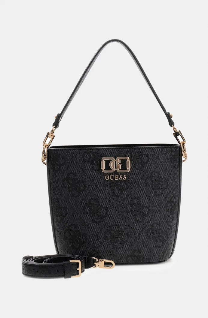 Guess Karnilla Logolu Büzgülü Kadın Antrasit El Çantası HWOS9901010-CLO