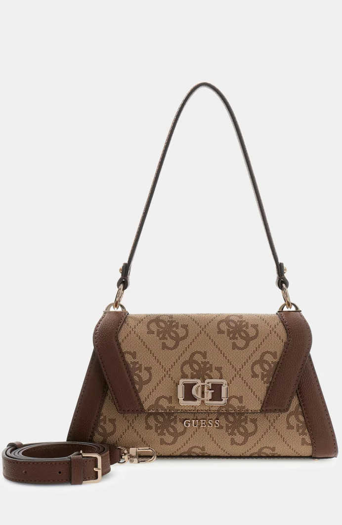Guess Karnilla Logolu Kapaklı Omuz Kadın Kahverengi El Çantası HWOS9901190-LGW