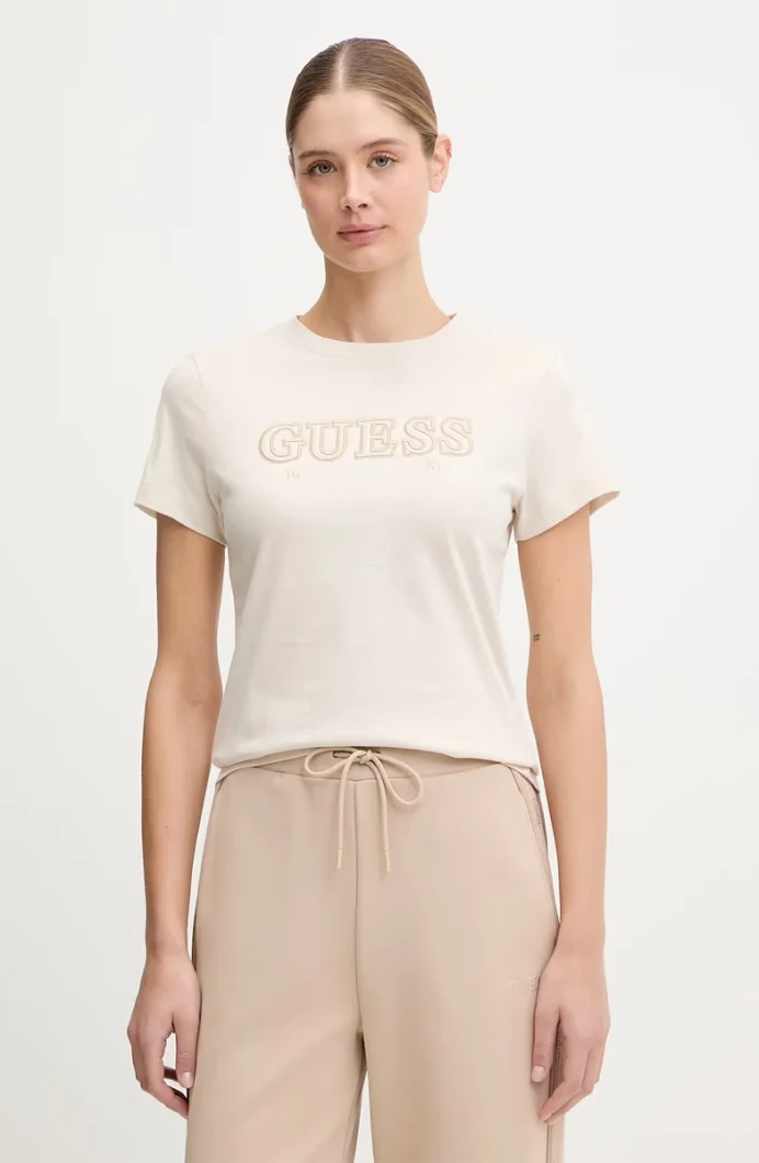 Guess Ketty Bisiklet Yaka Kısa Kollu Kadın Çok Renkli T-shirt V6RI10I3Z14-G1FV