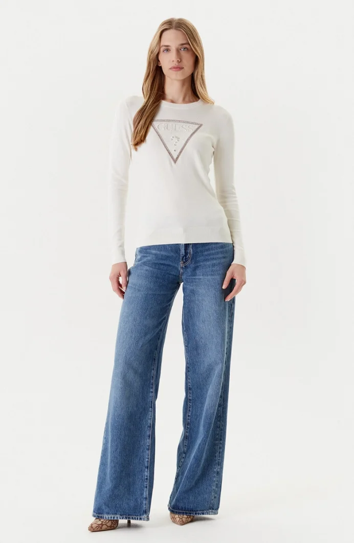 Guess Kiara Kadın Beyaz Triko W5YR23Z2NQ2-G012