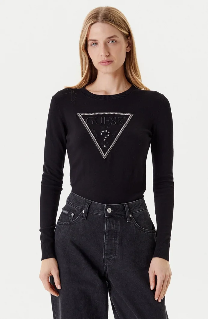 Guess Kiara Kadın Siyah Triko W5YR23Z2NQ2-JBLK