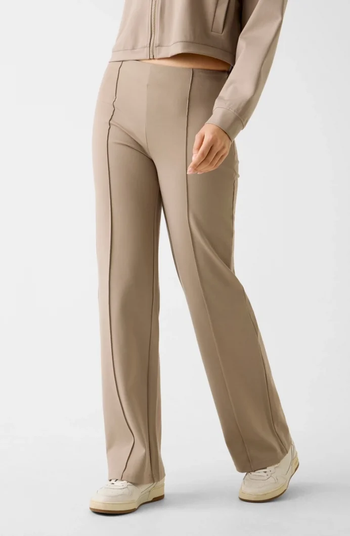 Guess Lia Düz Paça Kadın Bej Eşofman Altı V6RB04KCJY2-A117