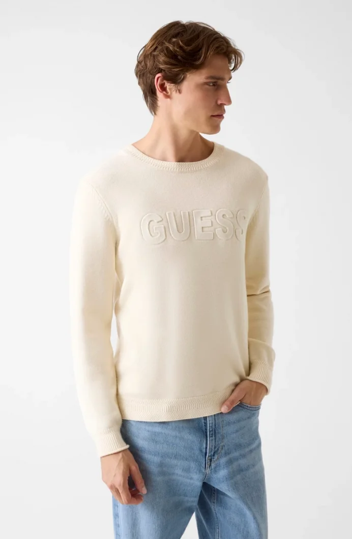 Guess Liam Erkek Krem  Kazak  M5BR35Z2ZK2-G1CV