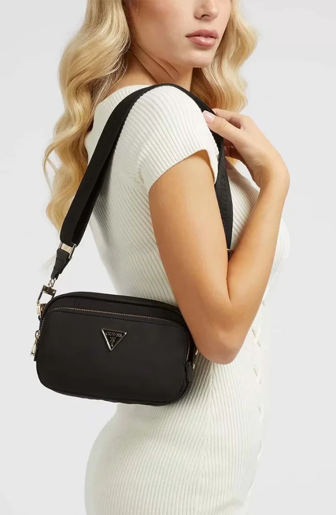 Guess Eco Gemma Kadın Siyah Çapraz Askılı Çanta HWEYG839572-BLA
