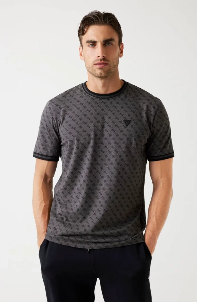 Guess Marshall Erkek Siyah Aktif Regular Fit T-Shirt Z2YI05J1314-P9NP