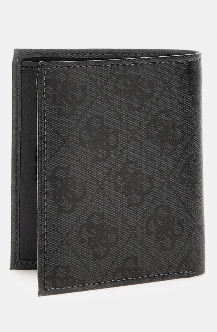 Guess Milano İkiye Katlanır Küçük Boy Erkek Siyah Cüzdan SMVELELEA22-BLA