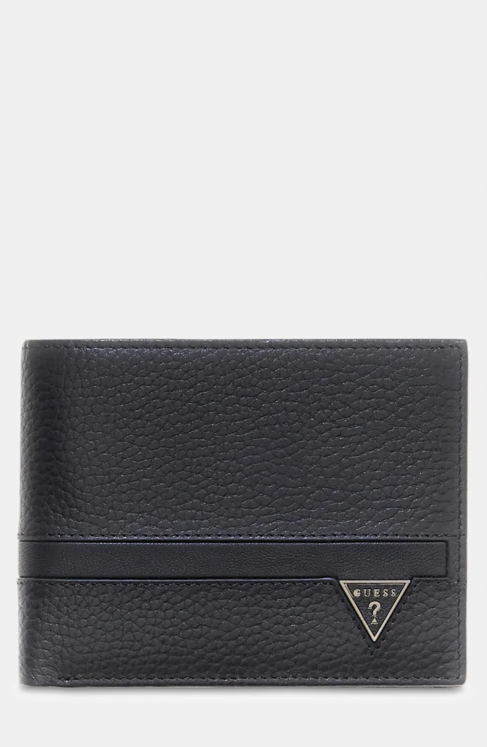 Guess Monaco İkiye Katlanır Orta Boy Erkek Siyah Cüzdan SMMOGRLEA20-BLA
