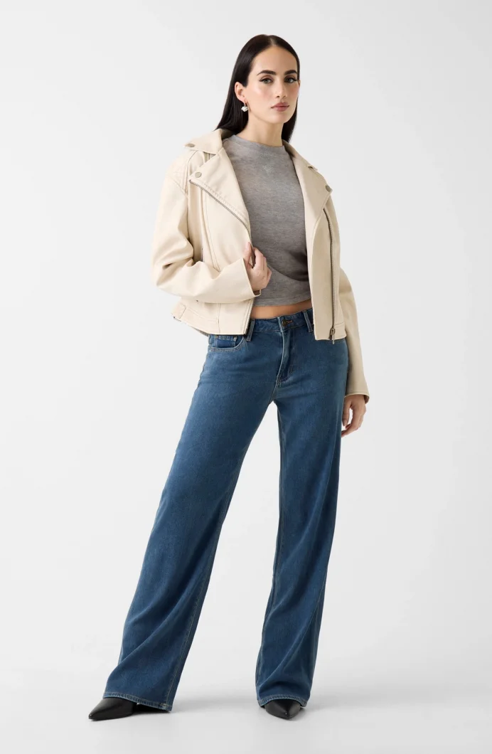 Guess Nada Vintage Biker Kadın Kahverengi Ceket W6RL09WH1X0-G1FG