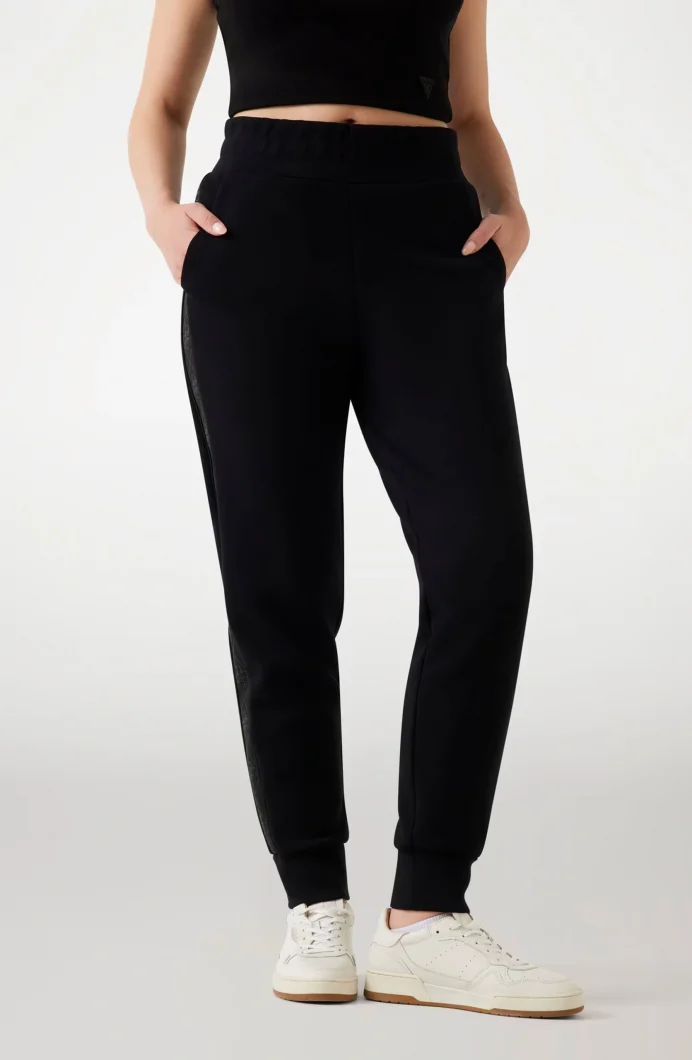 Guess New Victoire Kadın Siyah Scuba Pantolon W5YB11KBYE2-JBLK