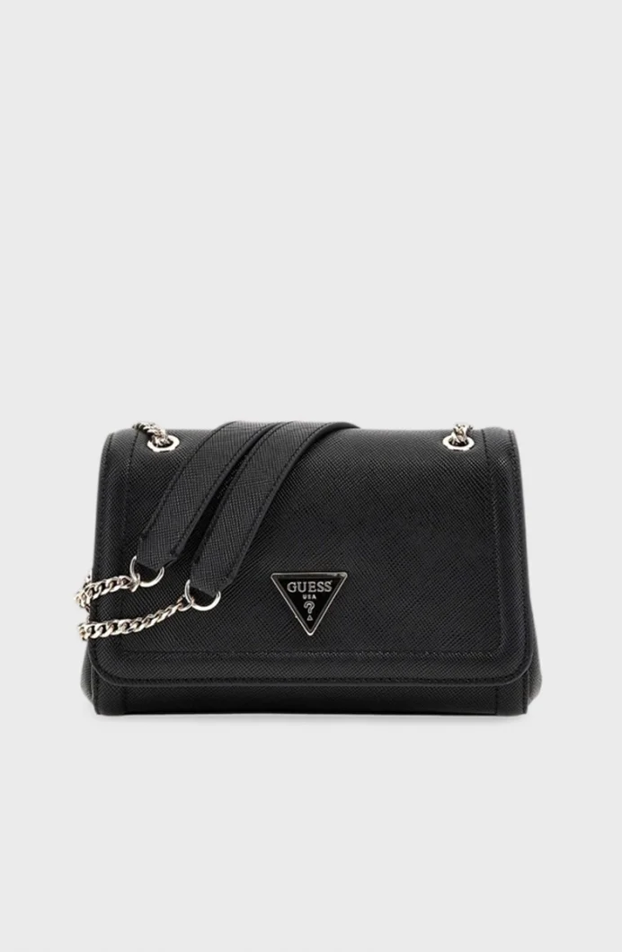 Guess Noelle II Dönüştürülebilir Çapraz Askılı Kadın Siyah Omuz Çantası HWZG9672210-BLA