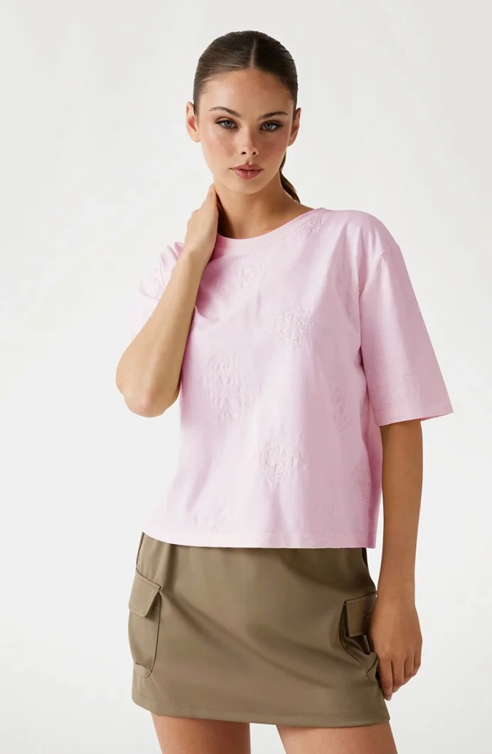 Guess Peony Kadın Çok Renkli Aktif Boxy Fit T-Shirt V5YI10I3Z14-F6FO