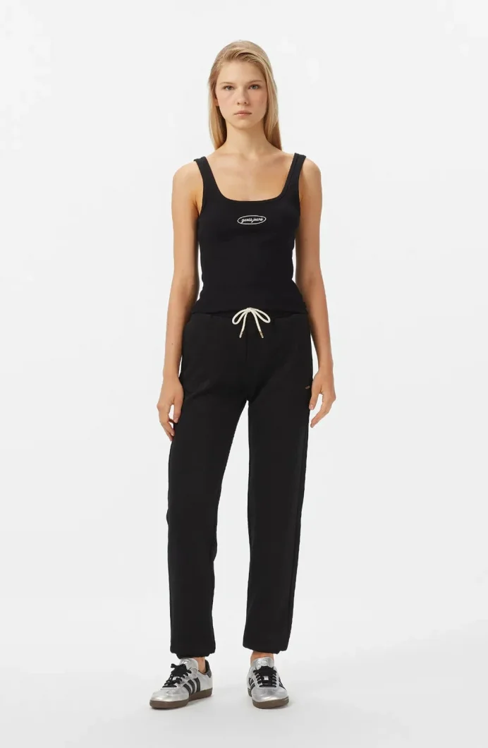 Guess Peony Kadın Siyah Aktif Regular Fit Eşofman Altı V5YB06KBSL2-FJ8A