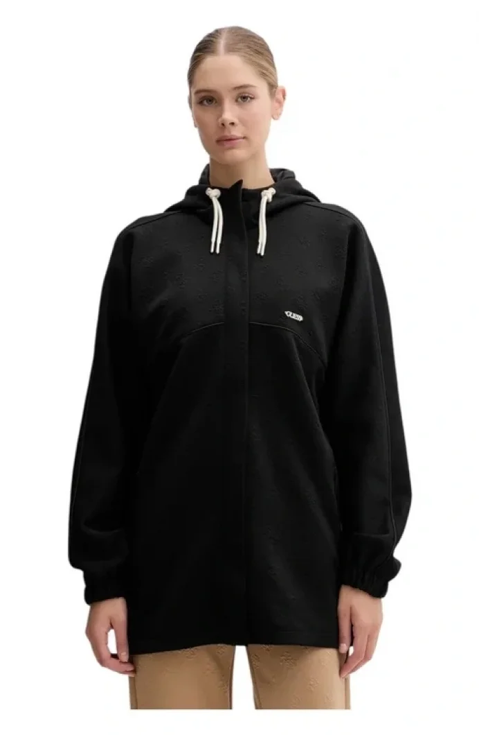 Guess Peony Kadın Siyah Aktif  Eşofman Üstü V5YQ05KBSL2-FJ8A