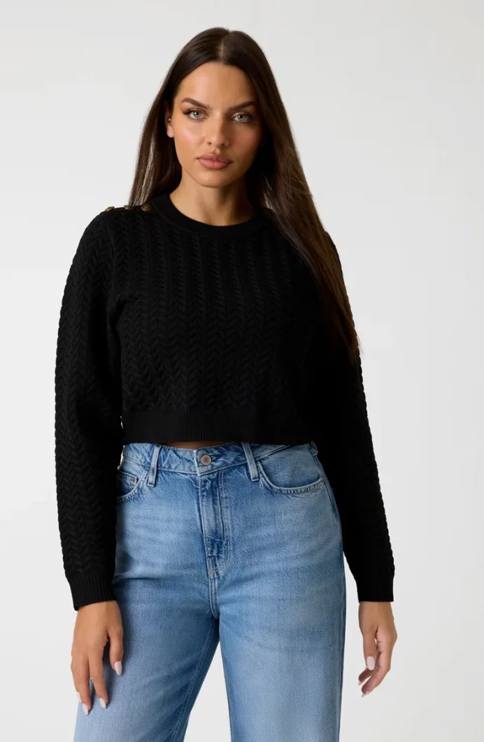 Guess Puruka Kadın Siyah Triko W5BR87Z3LX2-JBLK