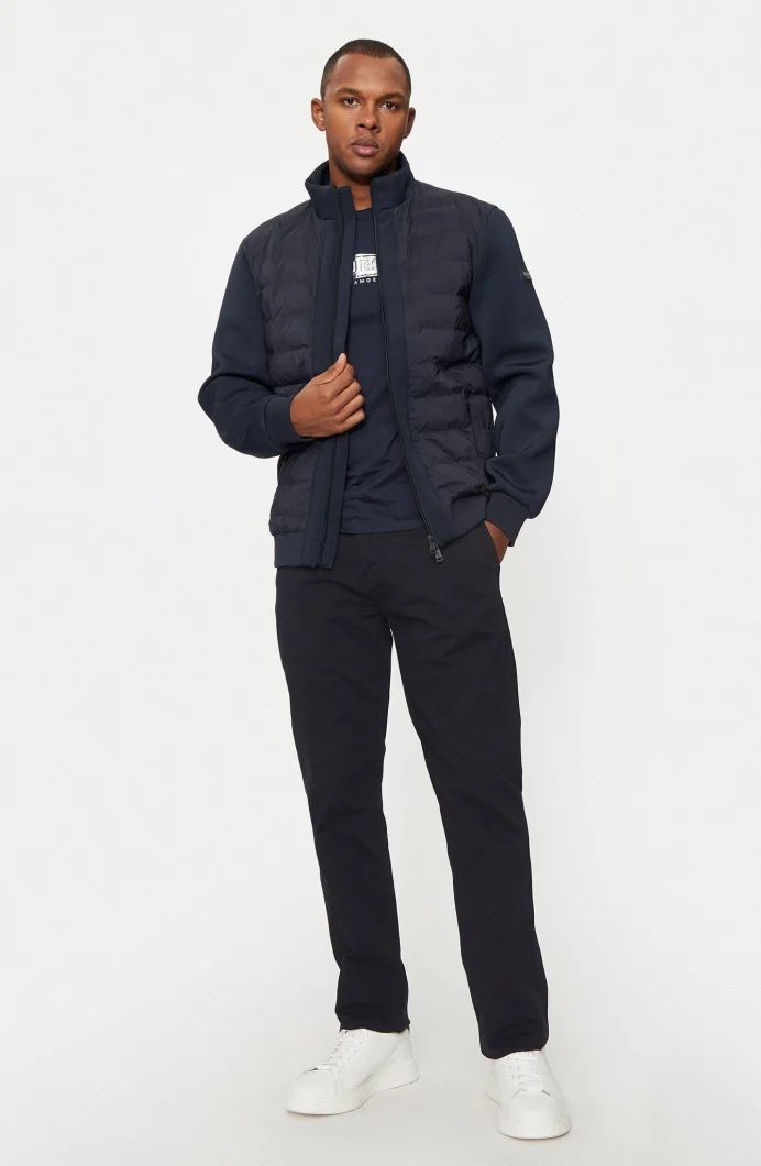 Guess Quilted Erkek Lacivert Scuba Ceket M4YL37WG9U2-G7V2