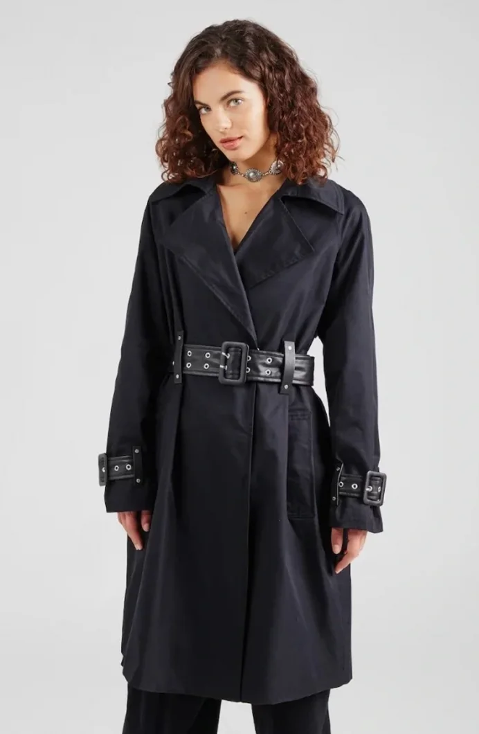 Guess Raphaelle Kadın Siyah Trençkot W5YL02WHDF1-JBLK