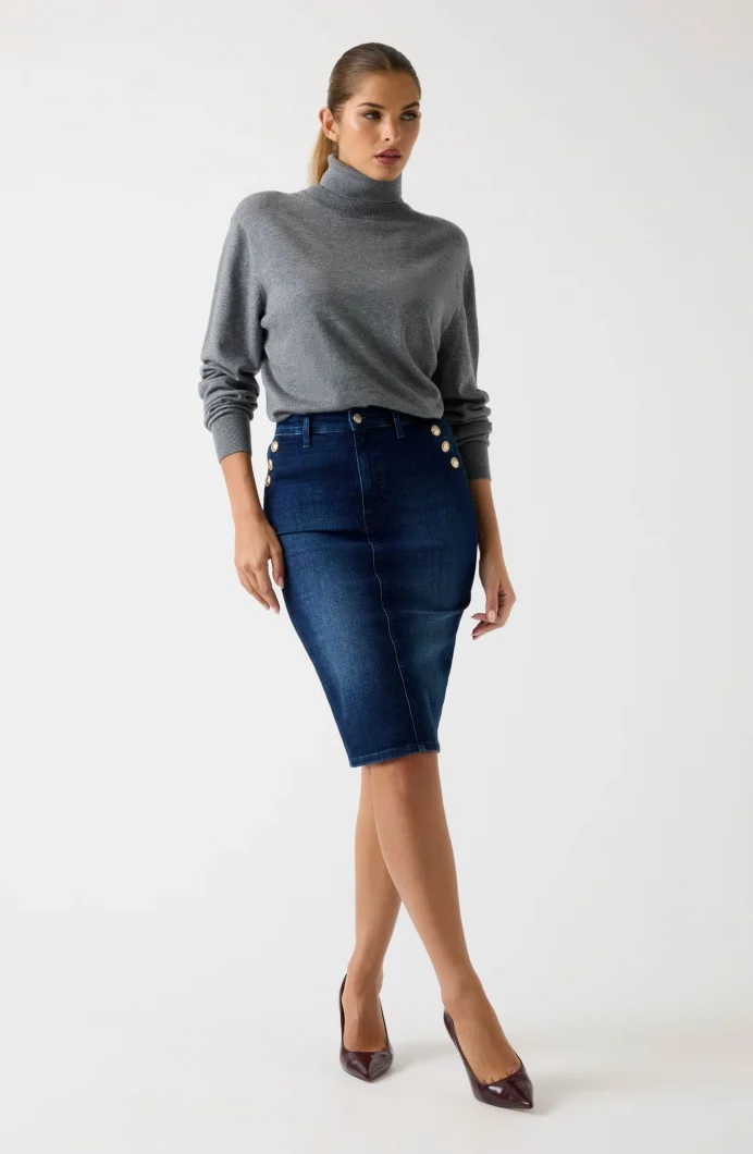 Guess Riley Kadın Lacivert Kalem Etek W5BD1TD0791-NOF4