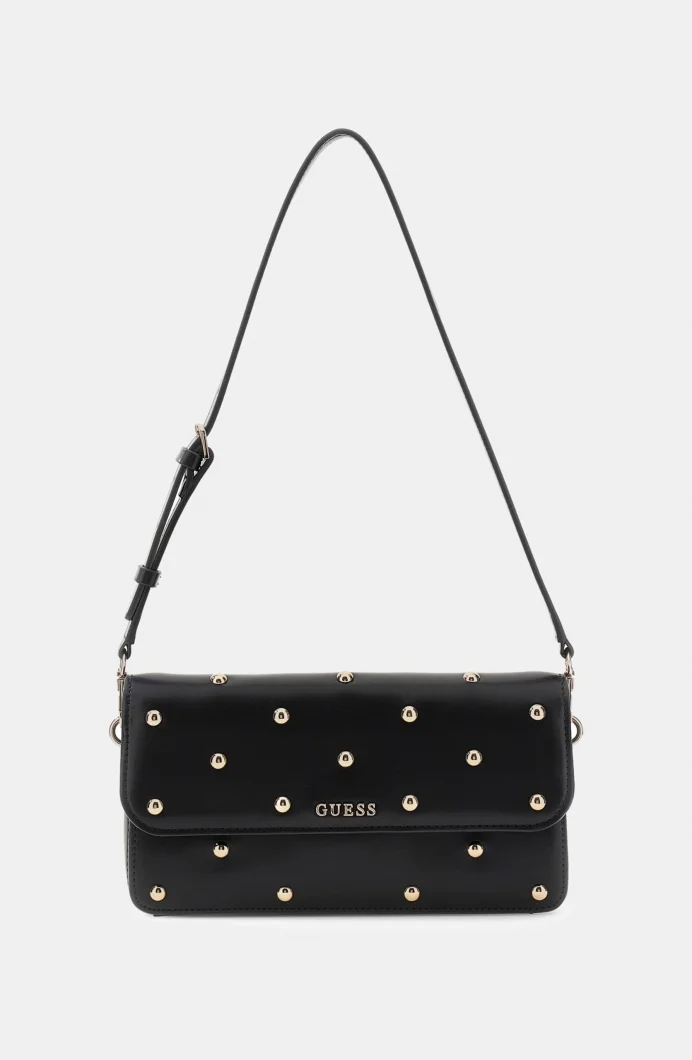 Guess Sadie Kapaklı Omuz Kadın Siyah Omuz Çantası HWVG8118190-BLA