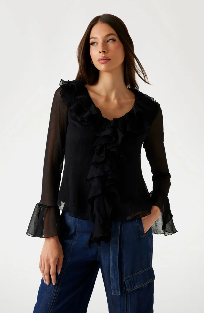 Guess Sana Kadın Siyah Top W5PH1RWP690-JBLK