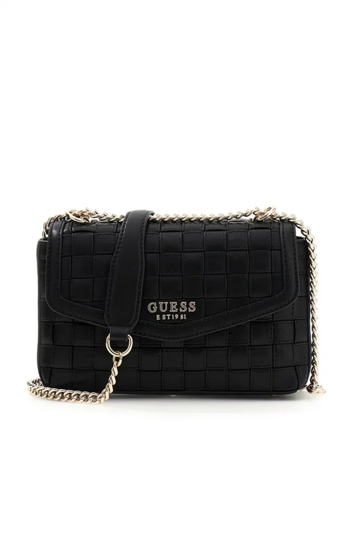 Guess Sandy Dönüştürülebilir Çapraz Askılı Kapaklı Kadın Siyah El Çantası HWWG8418210-BLA