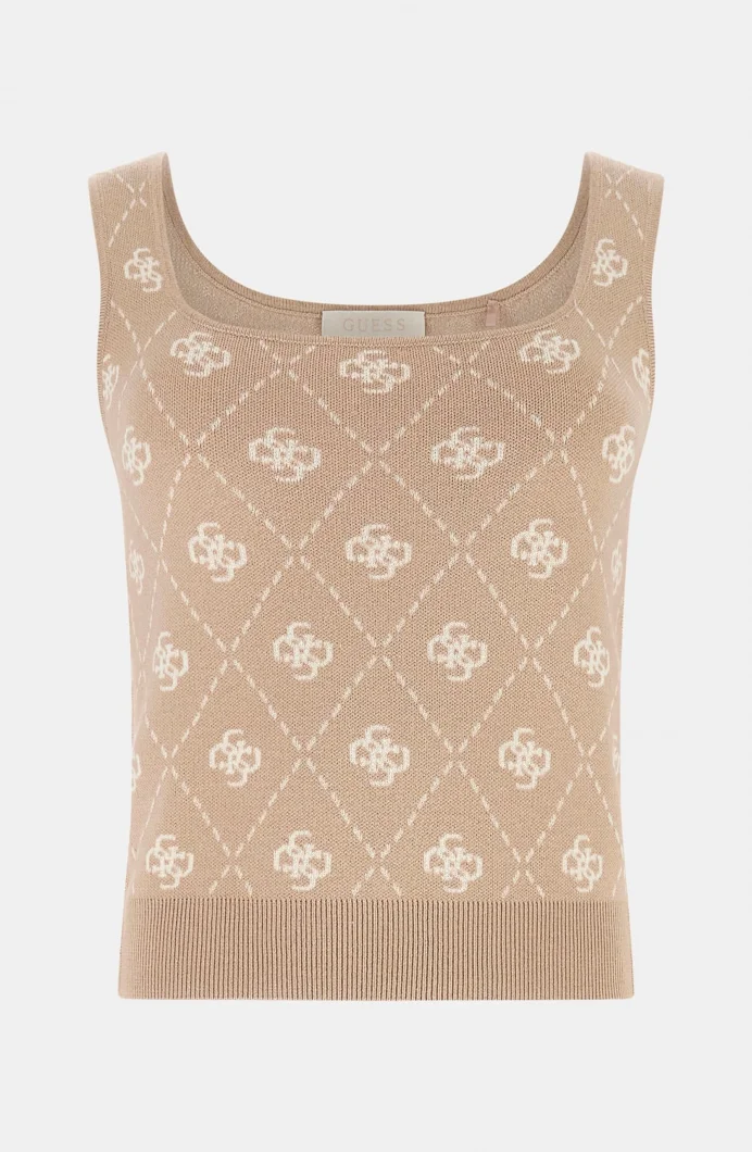 Guess Sarah 4G Büstiyer Triko Kadın Krem Triko W4BR0CZ3JD2-FNJS